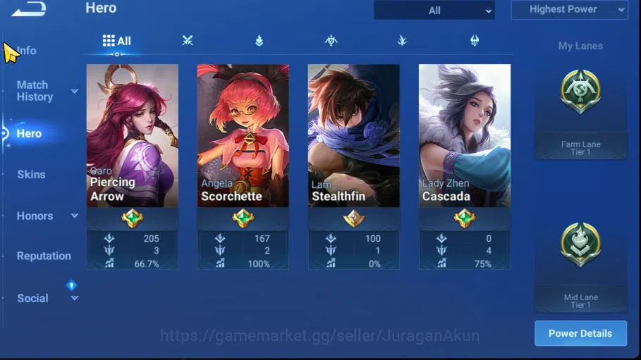 Honor of Kings Accounts Hero 24 Skin 12 |Fresh Starter| Legend Ying + Worl image 4