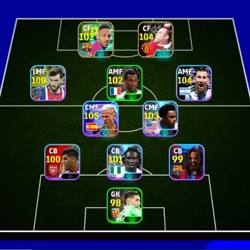 eFootball Accounts Meta Player Mobile|PW 3127|Epic Wayne Rooney,P.e. Aubamenyang|Shwt Dani Olmo,Weston Mckennie,Calvin