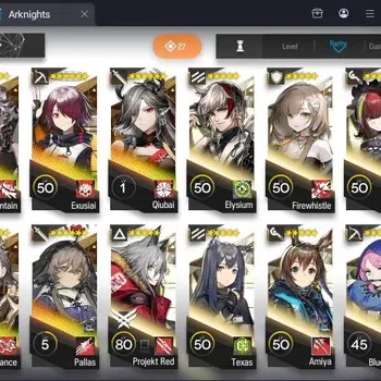 Arknights Accounts Mid-Tier Global | Lv23 | 7x6 Star Ops (Blemishine,Mountain,Exusiai,Qiubai,Blaze,Penance,Pallas) | 13x5