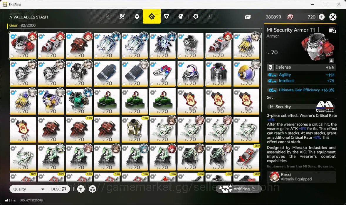 Arknights: Endfield Accounts ASIA|Mid-game Lv 60|3 limit+ 2 sign|Zhuang Fangyi( image 7