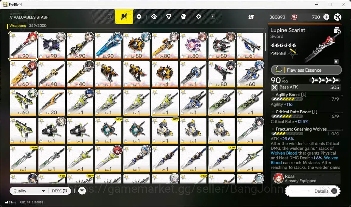 Arknights: Endfield Accounts ASIA|Mid-game Lv 60|3 limit+ 2 sign|Zhuang Fangyi( image 9