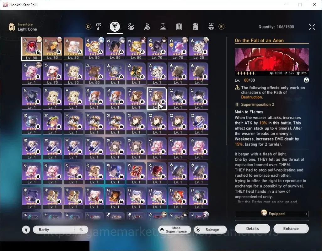 Honkai Star Rail Accounts Asia|TL 67|10 Limited|SW 999,Cerydra,Sparkle,Robin image 6