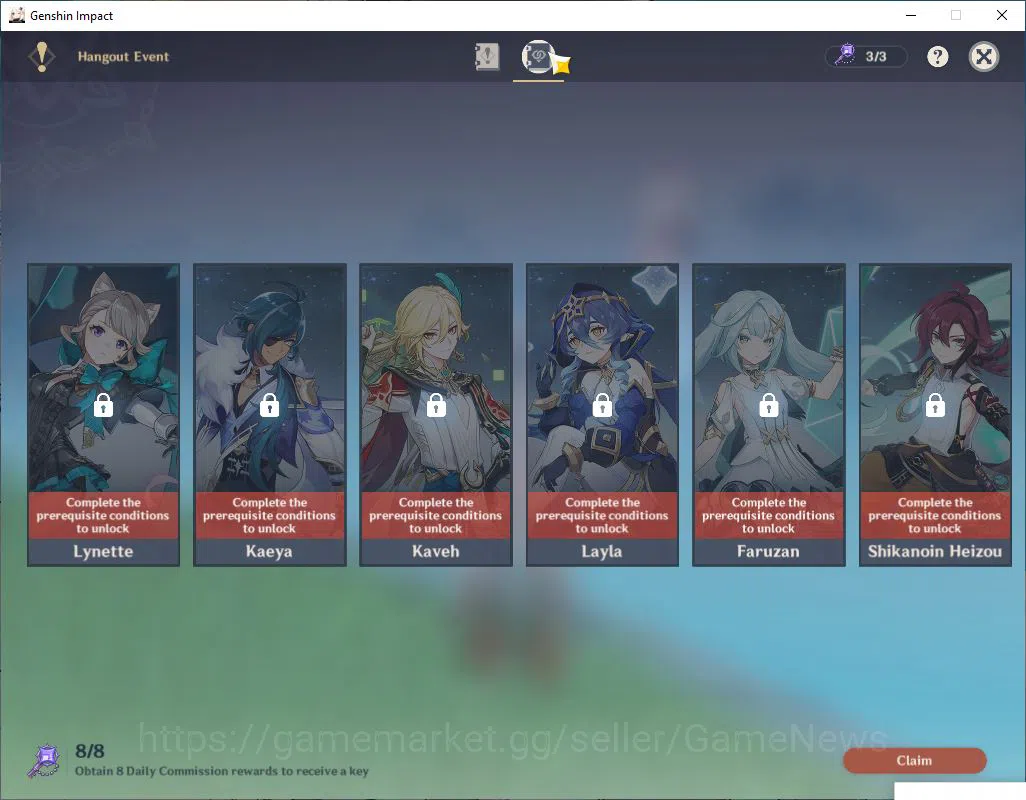 Genshin Impact Accounts ASIA| AR 53 |3 limited +2(*5Weapon)|Zibai,Arlecchi image 11