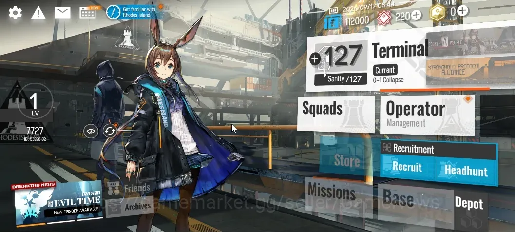 Arknights Accounts Starter Level 1|59 Operator|Fresh Starter|1 Limited| Shu | 1 *6 Pallas |Terminal 0-1|Take Mail|Check 1