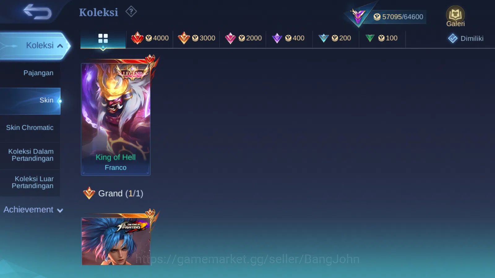 Mobile Legends: Bang Bang Accounts Hero 131 Skin 273 | Legend Franco | Annual Angela image 2
