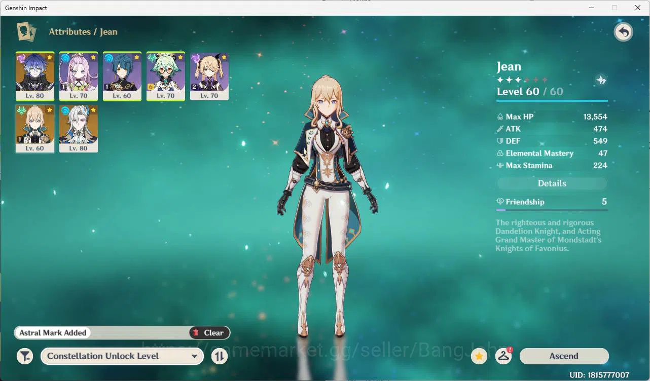 Genshin Impact Accounts ASIA|AR 47| 2 Limit | Flins, Neuvillette | 24(*4Ch image 4