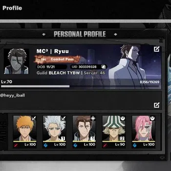 BLEACH: Soul Resonance Accounts NuverseSEA|LV 70|9 SSR (UraharaB2,ToshiroB1,AizenB image 1