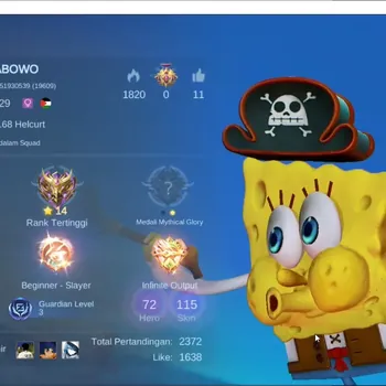 Mobile Legends: Bang Bang Accounts Others Global|Hero 72|Skin 115|Expert|Spongebob Cyclops|Naruto Vale|KOF Karina|Sanrio