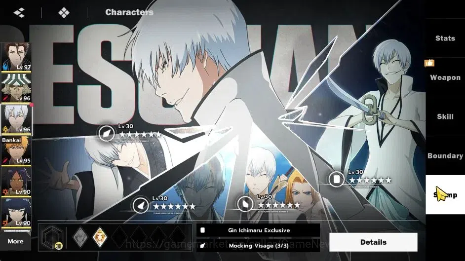 BLEACH: Soul Resonance Accounts NuverseSEA|LV 73|14 SSR [AizenB1,SoiFonB1,Gin,Ichi image 13
