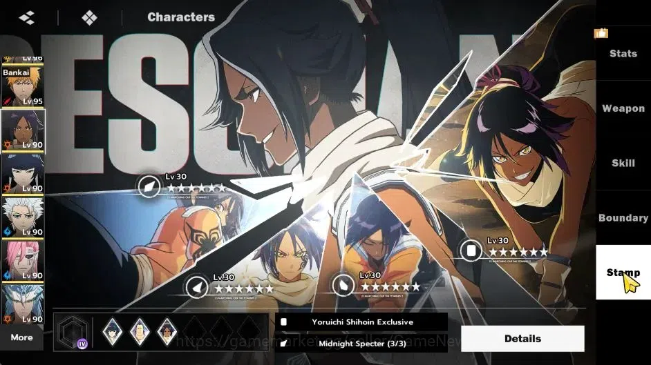 BLEACH: Soul Resonance Accounts NuverseSEA|LV 73|14 SSR [AizenB1,SoiFonB1,Gin,Ichi image 20