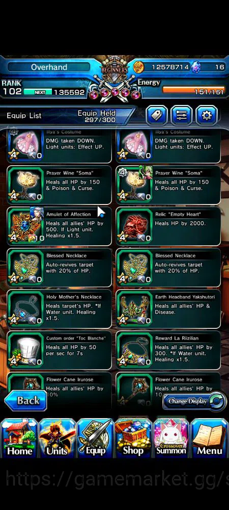 Grand Summoners Accounts Mid-Game Global|Rank 102|20 Ascend|InumutaTW,Roy,Summer 14