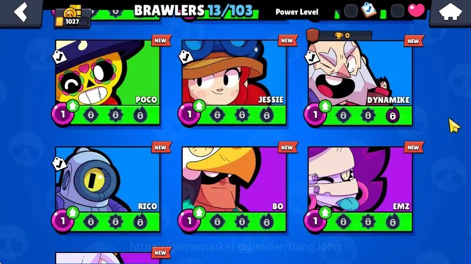 Brawl Stars Accounts Android | 1027 Thropy|13 Brawler|100 Bling|40 Gems image 6