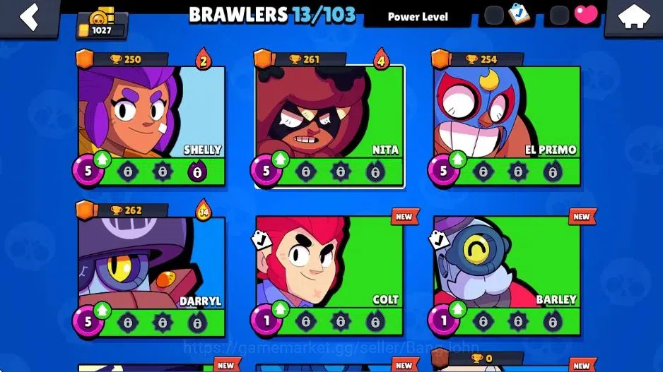 Brawl Stars Accounts Android | 1027 Thropy|13 Brawler|100 Bling|40 Gems image 7