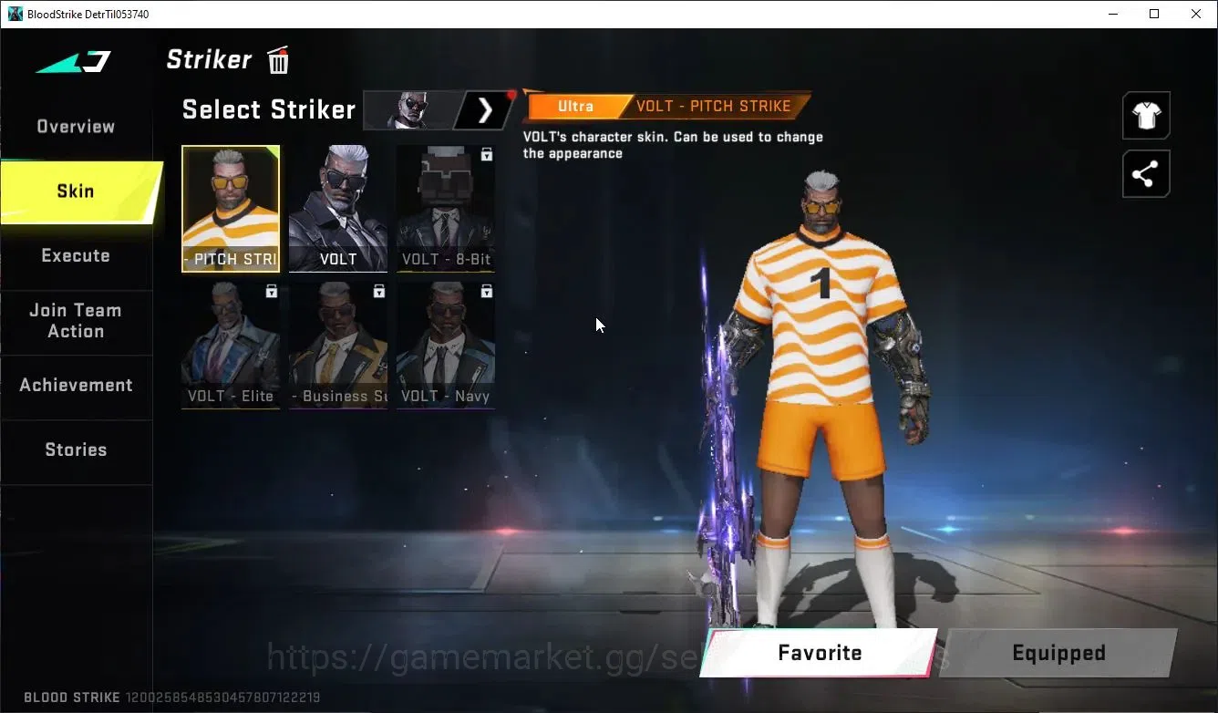 Blood Strike Accounts Others ASIA|3 ULTRA (VOLT-Pitch Strike Striker, KRAKEN-Purple Lightning Striker, M700-Iridian 3