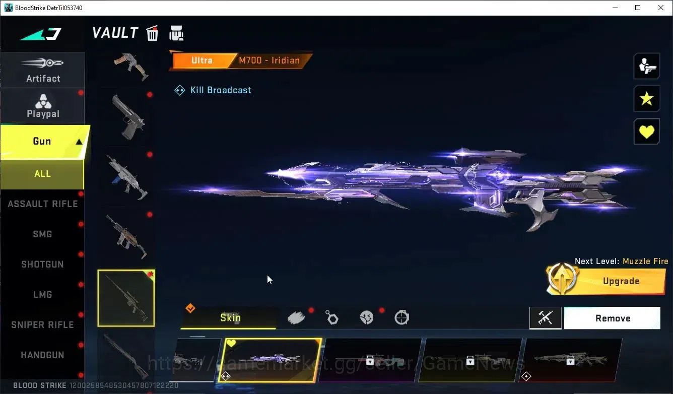 Blood Strike Accounts Others ASIA|3 ULTRA (VOLT-Pitch Strike Striker, KRAKEN-Purple Lightning Striker, M700-Iridian 5