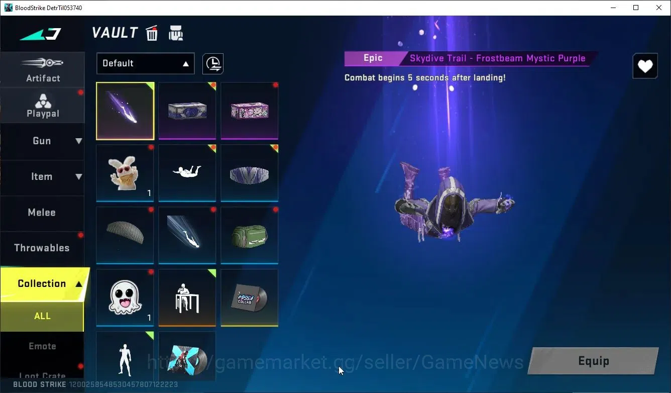 Blood Strike Accounts Others ASIA|3 ULTRA (VOLT-Pitch Strike Striker, KRAKEN-Purple Lightning Striker, M700-Iridian 8