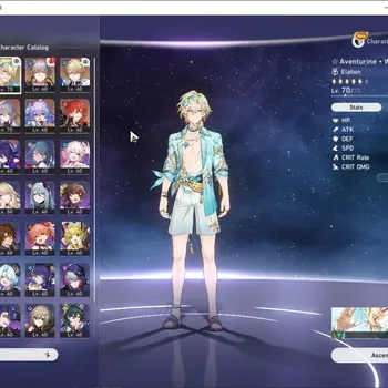 Honkai Star Rail Accounts Others Asia|TL 60|5 Limited (Aventurine Waveflair,Ashveil,Rin Tohsaka)+Sign Gilgamesh,Seele +4 STD