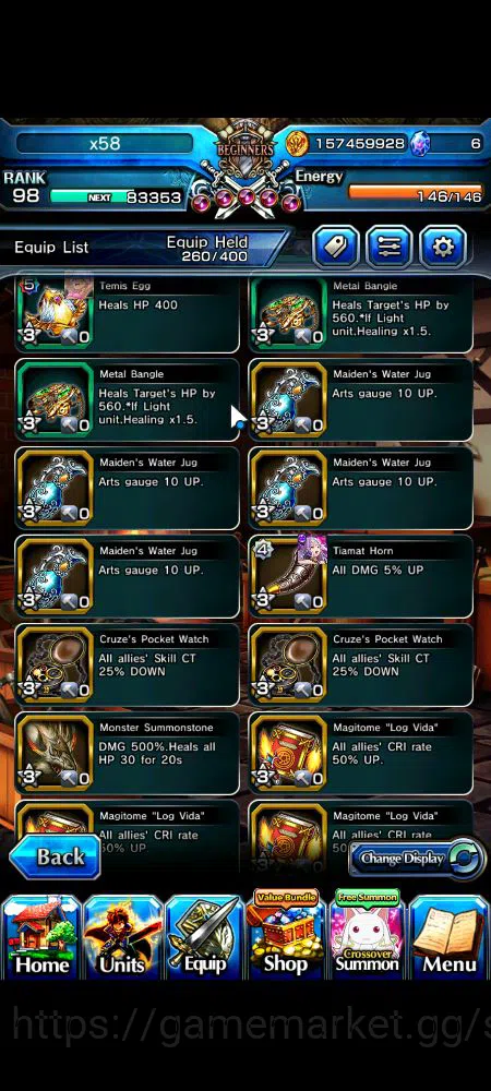 Grand Summoners Accounts Global|Rank 98|18 Ascend|EmiyaTW,Summer (MiyuTW,Lu image 10