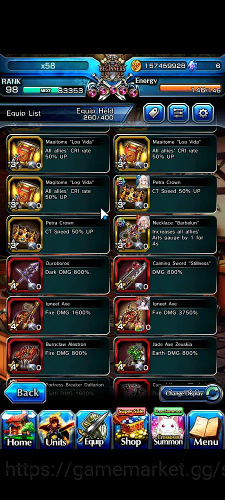 Grand Summoners Accounts Global|Rank 98|18 Ascend|EmiyaTW,Summer (MiyuTW,Lu image 11