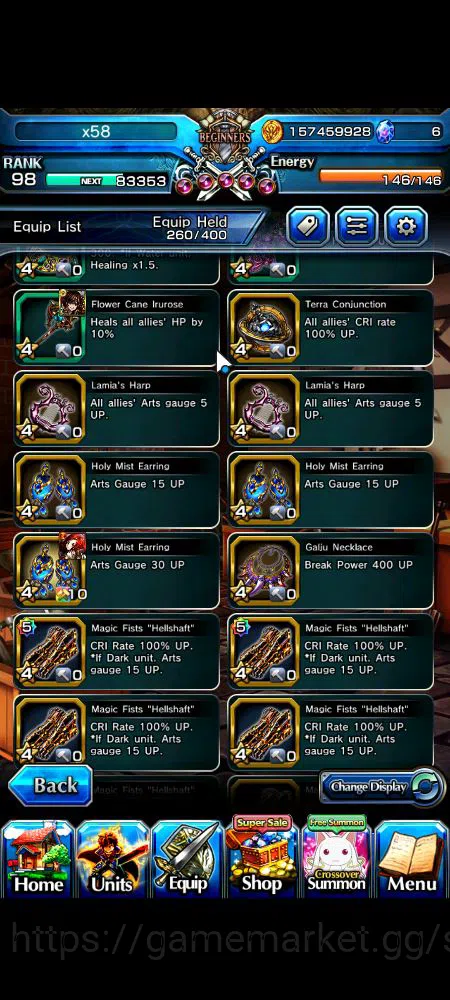 Grand Summoners Accounts Global|Rank 98|18 Ascend|EmiyaTW,Summer (MiyuTW,Lu image 17