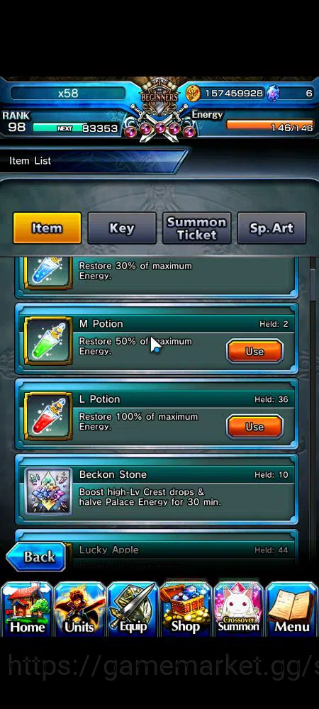 Grand Summoners Accounts Global|Rank 98|18 Ascend|EmiyaTW,Summer (MiyuTW,Lu image 2