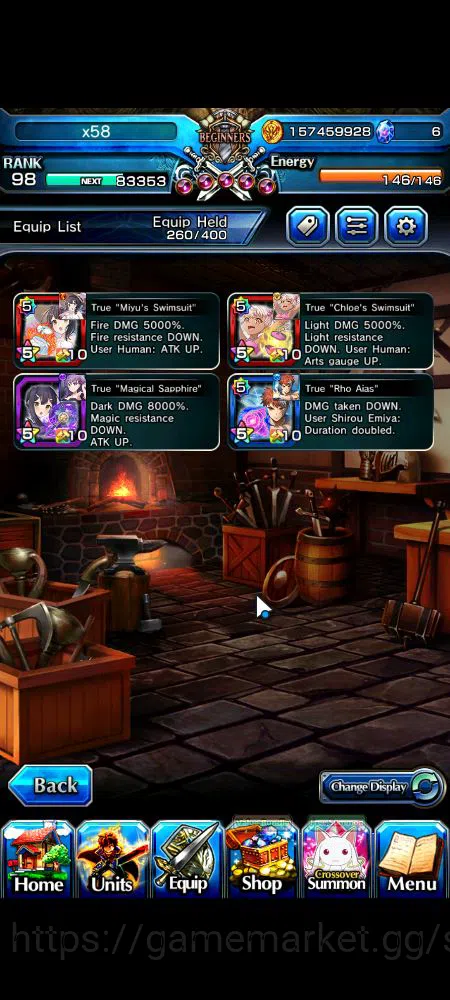 Grand Summoners Accounts Global|Rank 98|18 Ascend|EmiyaTW,Summer (MiyuTW,Lu image 5
