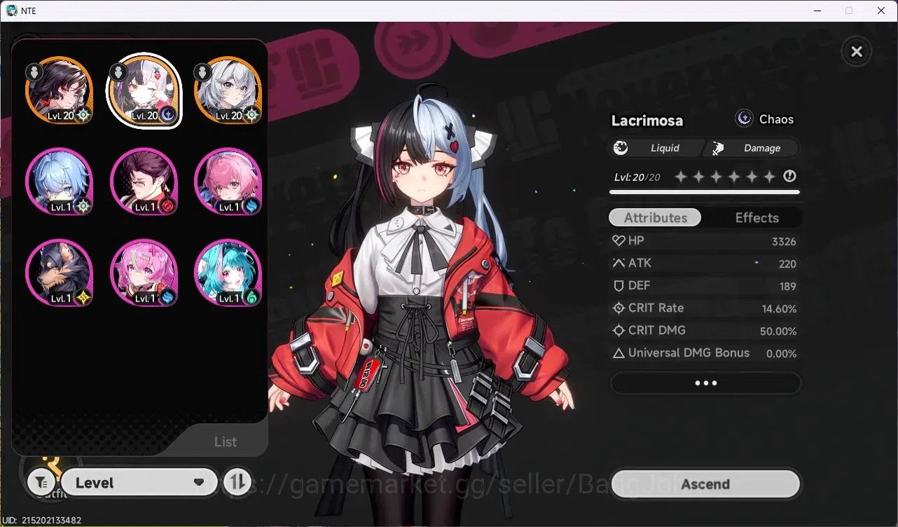 Neverness to Everness Accounts SEA | Lv 3 | 2 S-Class (Lacrimosa+Sign, Hotori) + image 2