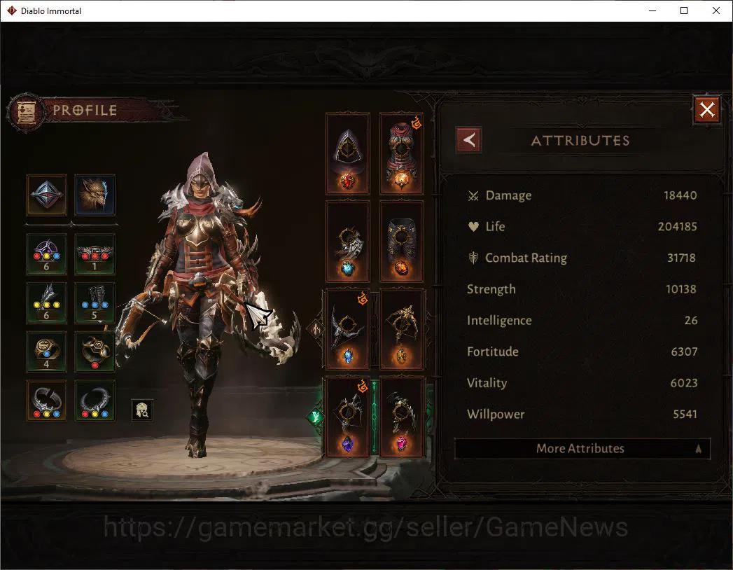 Diablo Immortal Accounts High-End SEA - Agronix|Change Server ON|Lv60(828)|Demon Hunter|CR 31k|Reso 285|Paragon 4