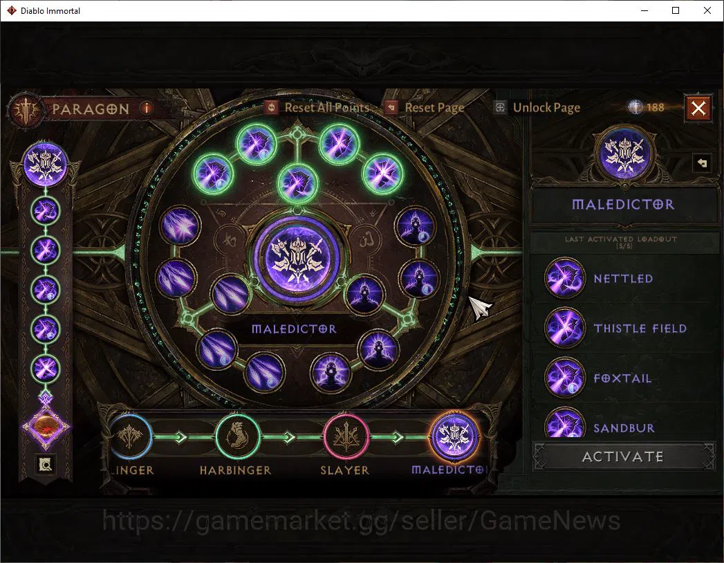 Diablo Immortal Accounts High-End SEA - Agronix|Change Server ON|Lv60(828)|Demon Hunter|CR 31k|Reso 285|Paragon 9