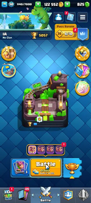 Lvl 30|Trophy 5057|KTL 11|Limited Skin|Card 103|1 Hero,5 EVO,13 Legend,31 Epic,30 Rare,29 Common|Take Email(CR1302) Clash Royale Midgame Lvl 30|Trophy 5057|KTL 11|Limited Skin|Card 103|1 image 1