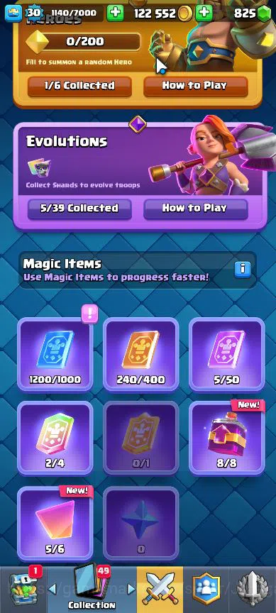 Clash Royale Accounts Midgame Lvl 30|Trophy 5057|KTL 11|Limited Skin|Card 103|1 Hero,5 EVO,13 Legend,31 Epic,30 Rare,29 13