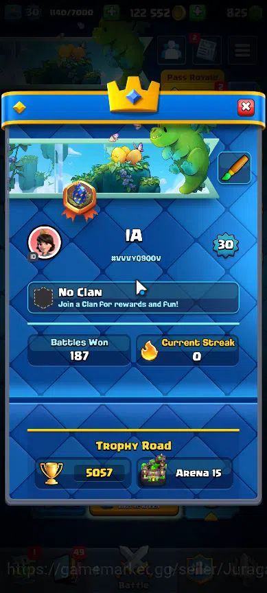 Clash Royale Accounts Midgame Lvl 30|Trophy 5057|KTL 11|Limited Skin|Card 103|1 Hero,5 EVO,13 Legend,31 Epic,30 Rare,29 2