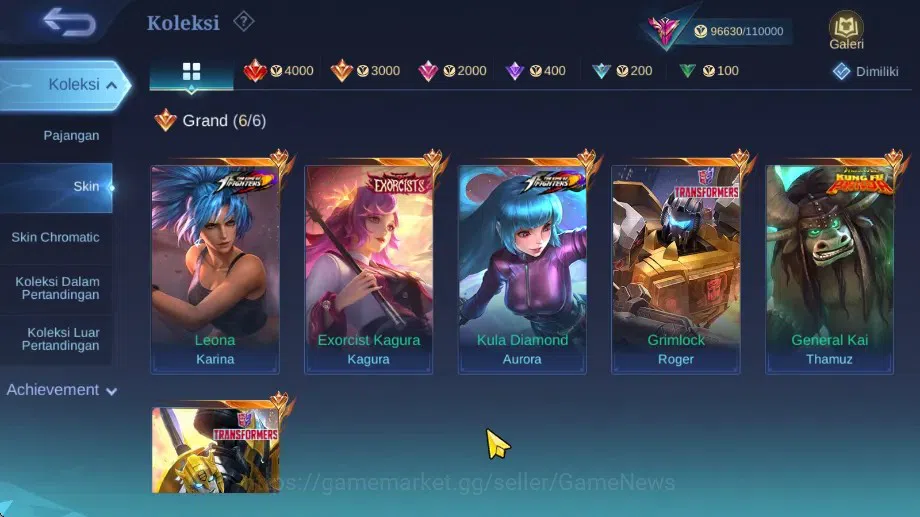 Mobile Legends: Bang Bang Accounts Hero 133|Skin 312|High Immo 100|Legend Gusion,Exo  image 7