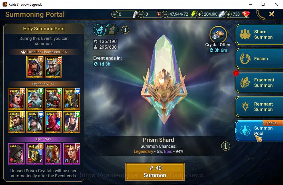 Raid: Shadow Legends Accounts Lv 19 723K Power|1 Mythical(Galleus Bloodcrest)|25 image 2