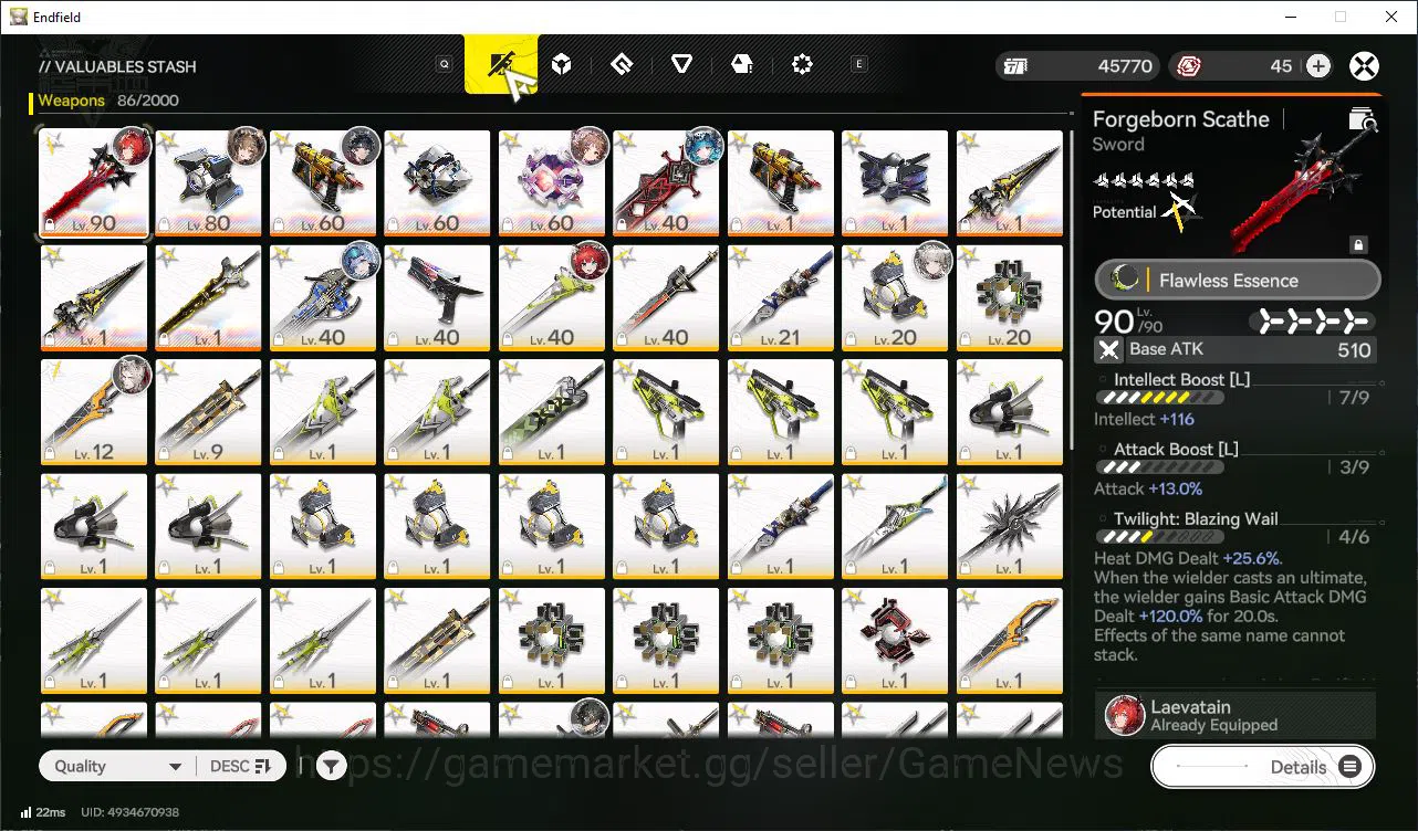 Arknights: Endfield Accounts Asia Lv53|7SSR[(LaevatainP1,ArdeliaP1+Sign),Gilber image 16
