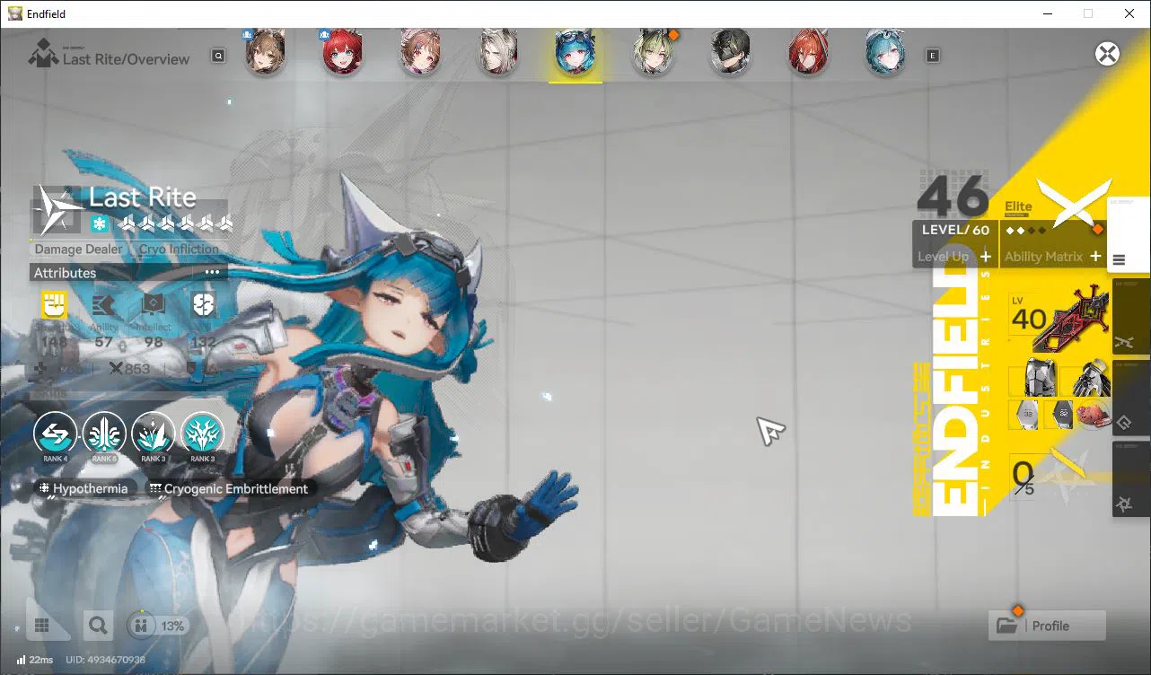 Arknights: Endfield Accounts Asia Lv53|7SSR[(LaevatainP1,ArdeliaP1+Sign),Gilber image 9