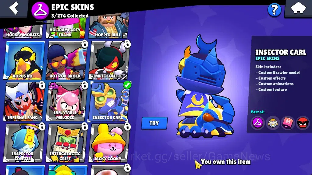 Brawl Stars Accounts 1210 Trophy|23Brawlers 1Max|Edgar FullBuffies|4k B image 13