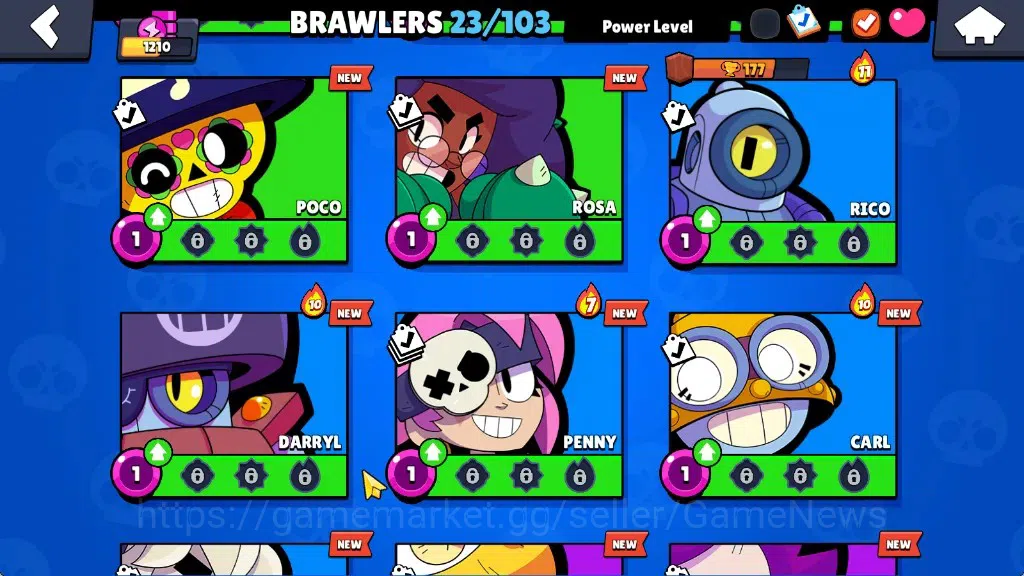Brawl Stars Accounts 1210 Trophy|23Brawlers 1Max|Edgar FullBuffies|4k B image 8