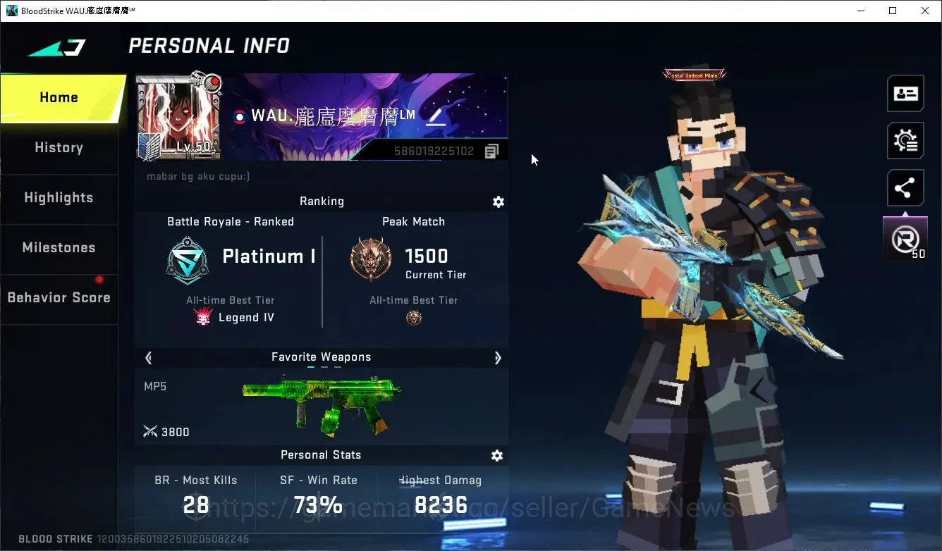 Blood Strike Accounts ASIA|13 ULTRA[Ethan,Zero,Spear,Glock,DeAgle,Vctor, image 2