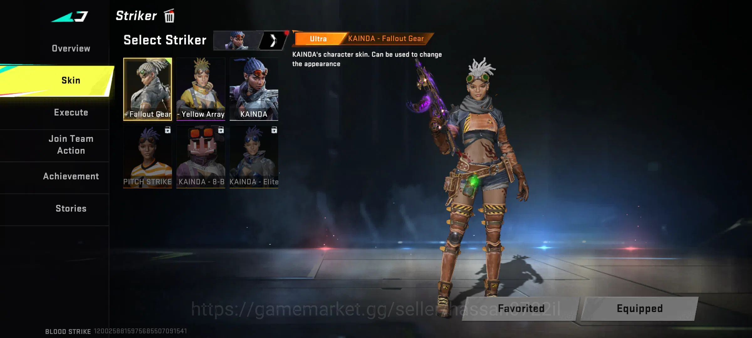 Blood Strike Accounts Rare Skin 47 level | Blood Strike old account | with 10 + ultra gun skins | eternal striker (zero 8