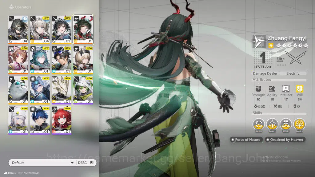 Arknights: Endfield Accounts NA | starter fresh, Zhuang fangyi, More detail che image 6
