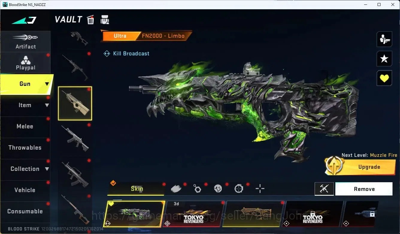 Blood Strike Accounts ASIA| AOT FAL|7DS QBZ95|3 Limited Gun: MP155, AR97 image 11
