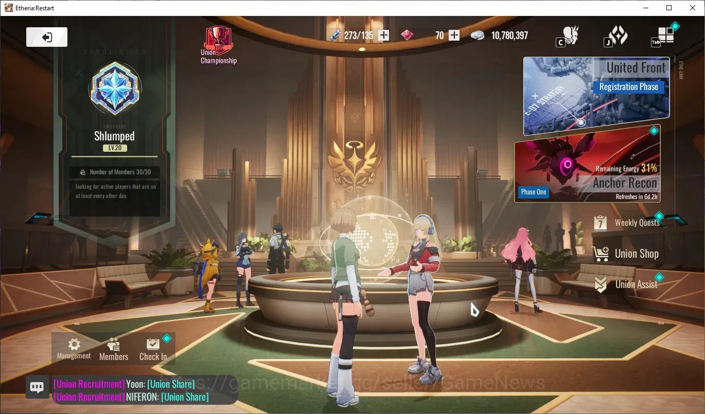 Etheria: Restart Accounts Mid‑Tier GLOBAL-S25|Lvl 35|15 SSR|[Lian,Plume,Kloss,Yeli,Lingluo,Mio,Cellince,Freya,Etc]|Apex 16