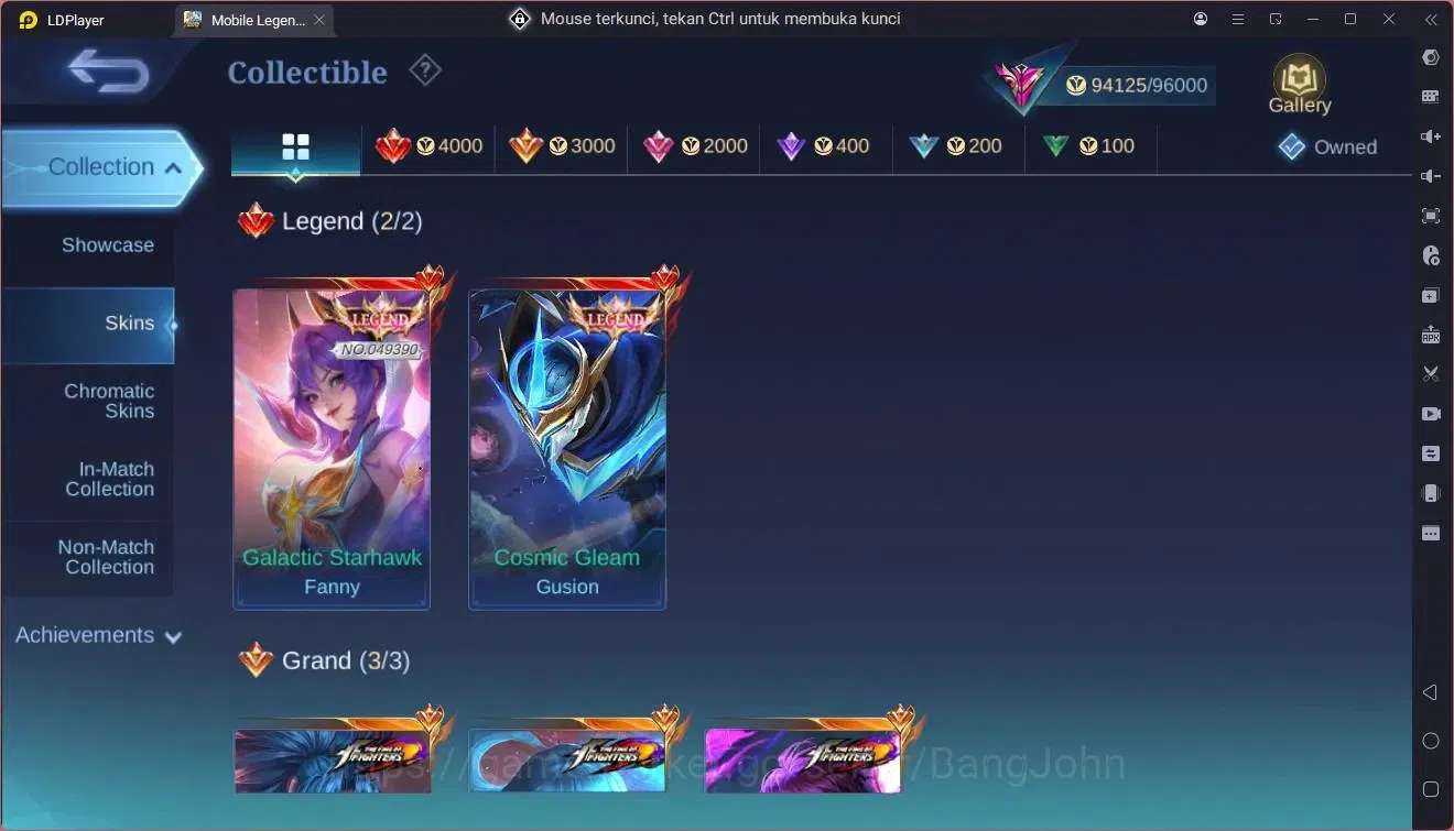 Mobile Legends: Bang Bang Accounts GLOBAL Hero 132 Skin 334|Legend Fanny,Gusion|KOF d image 15
