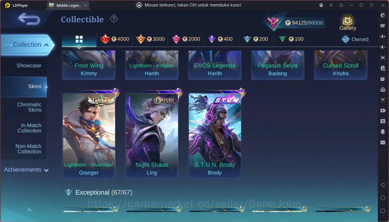 Mobile Legends: Bang Bang Accounts GLOBAL Hero 132 Skin 334|Legend Fanny,Gusion|KOF d image 5
