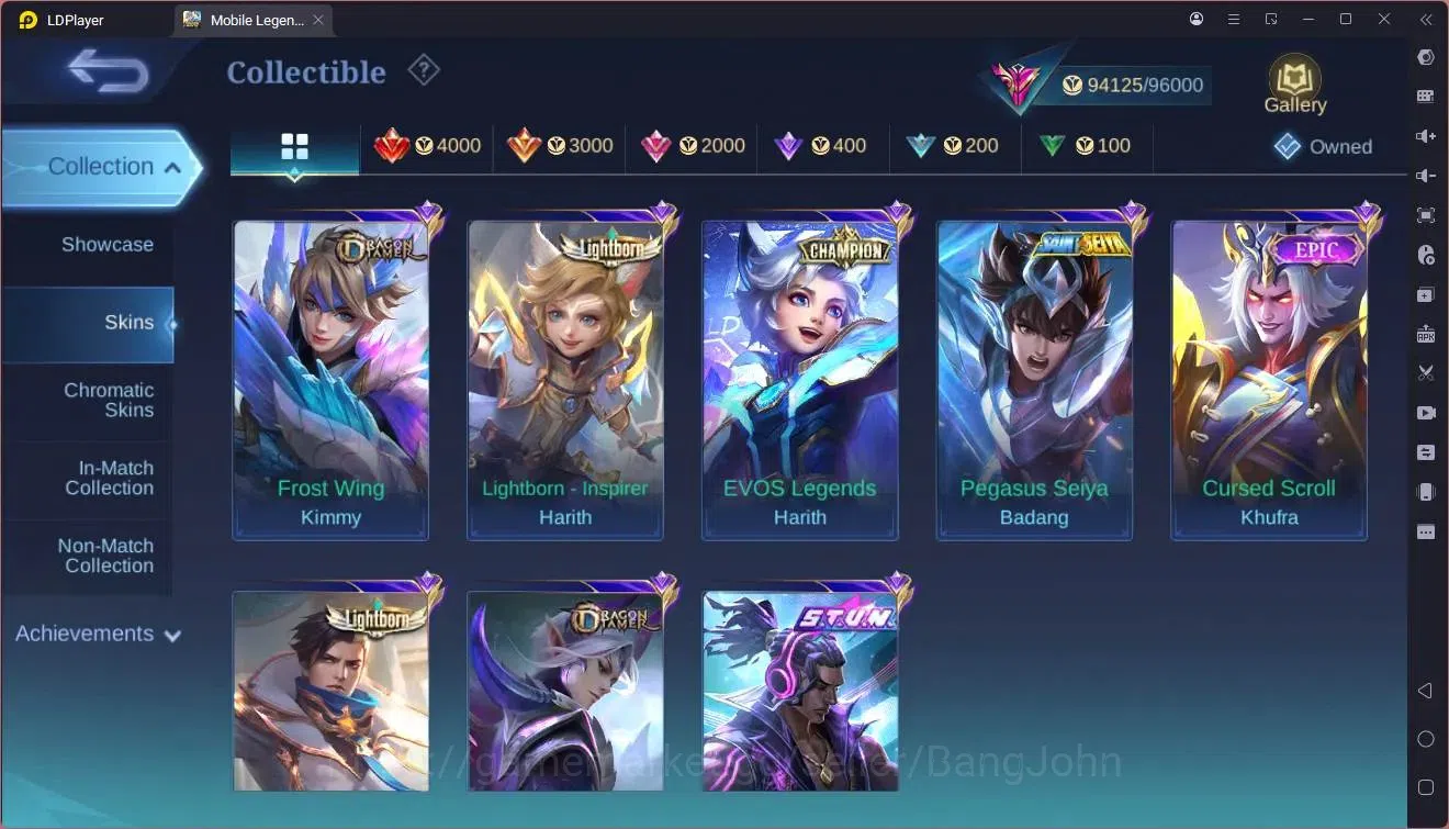 Mobile Legends: Bang Bang Accounts GLOBAL Hero 132 Skin 334|Legend Fanny,Gusion|KOF d image 6