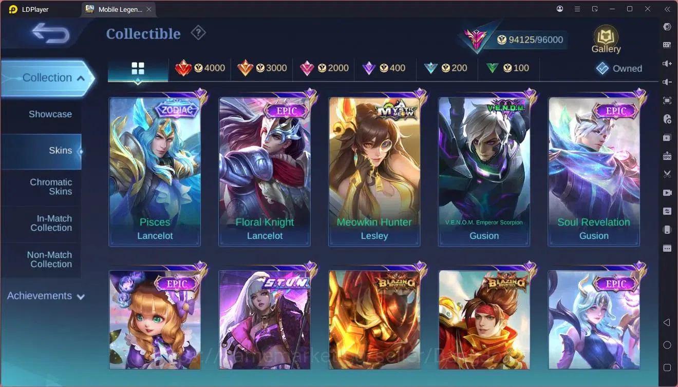 Mobile Legends: Bang Bang Accounts GLOBAL Hero 132 Skin 334|Legend Fanny,Gusion|KOF d image 8