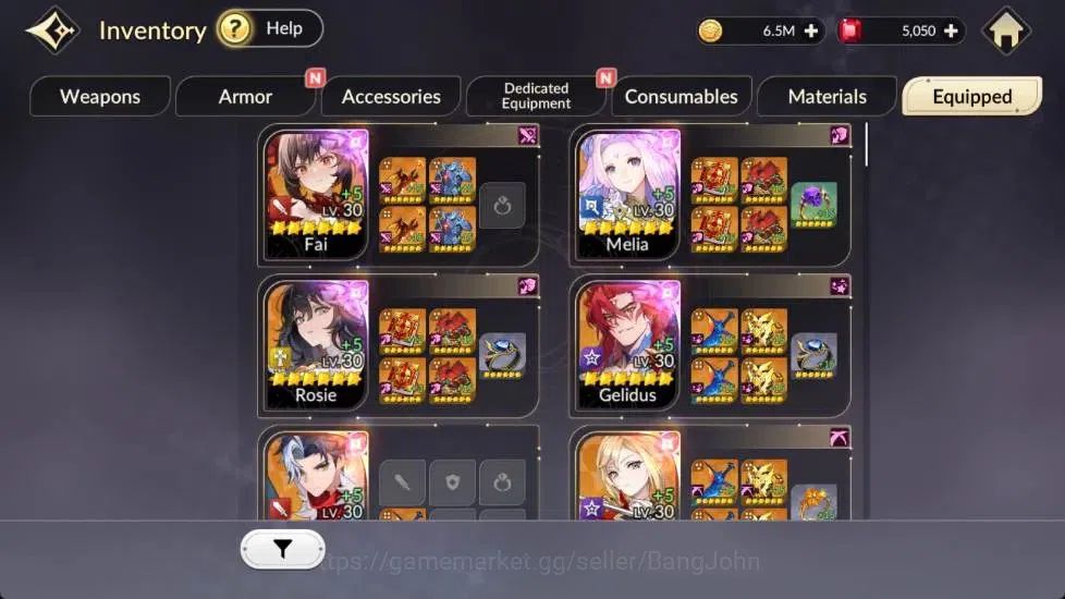 Seven Knights Re:Birth Accounts Global |Full ex7 Fai,Melia,Juri,Rosie,Gelidus|23 T image 14