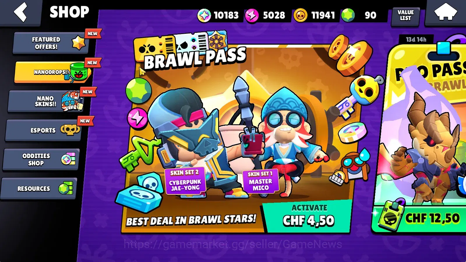 Brawl Stars Accounts 4964 Trophy|33 Brawlers 2 Max (Crow Full Buffies,Shelly)|2 Myth (Gamer Bibi,Gridiron Otis),7 Epic|10K 4