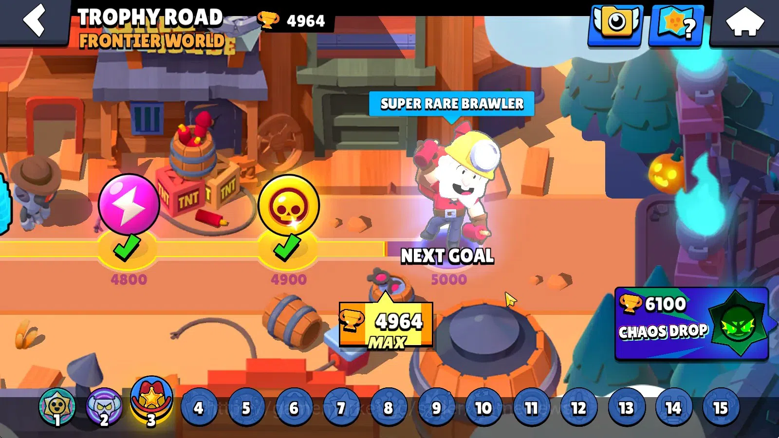 Brawl Stars Accounts 4964 Trophy|33 Brawlers 2 Max (Crow Full Buffies,Shelly)|2 Myth (Gamer Bibi,Gridiron Otis),7 Epic|10K 5